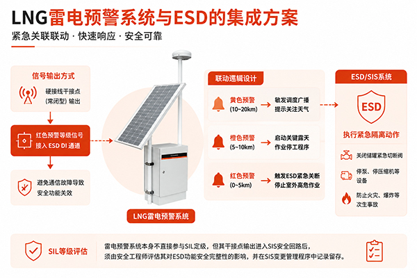 LNG雷电预警系统与ESD的集成方案